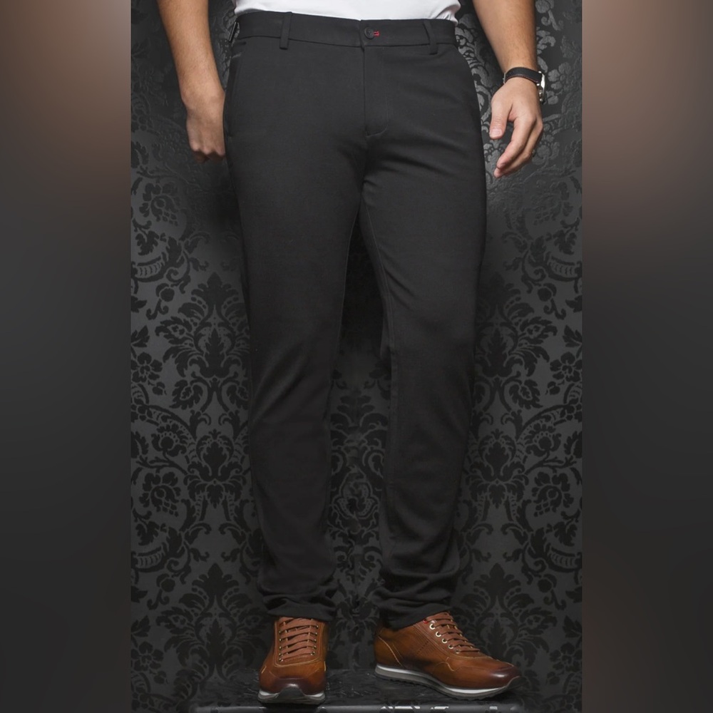 Au Noir  Men Stylish Black Pants Black Sz: 38 X 34.